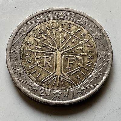 🌹外币初藏🌹🐯2025年第45场  每周二四六晚8️⃣点 接代拍 - 法国2001年2欧元 b