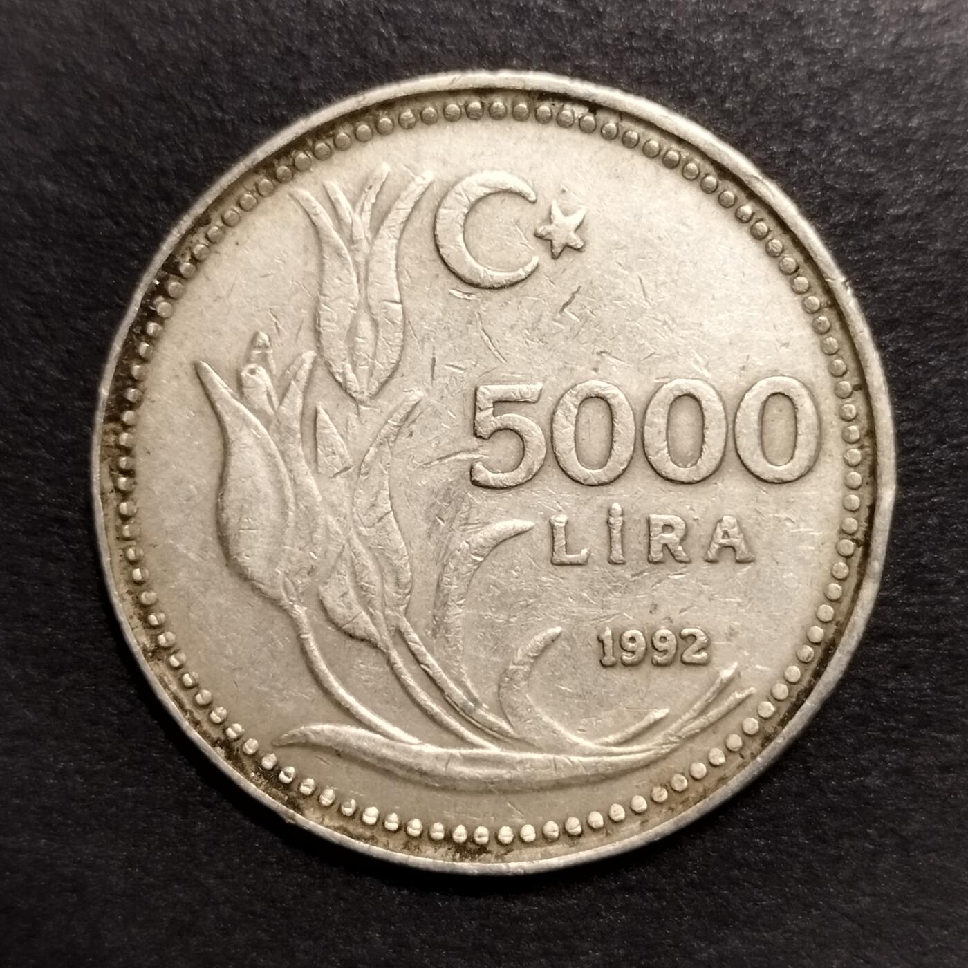 半桥——第十二期，精制币，银币为主，K组 土耳其5000里拉