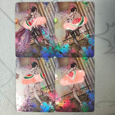 花开卡拍第40期（9月28号周日截拍，品控勿拍!!!拍品不寄存，运费5元，自制卡难免瑕疵，可能存在轻微撞角爆边等出厂瑕疵，品控介意勿拍！） - 绘天阁彩闪金瓶梅孙雪娥三渐变加艺术