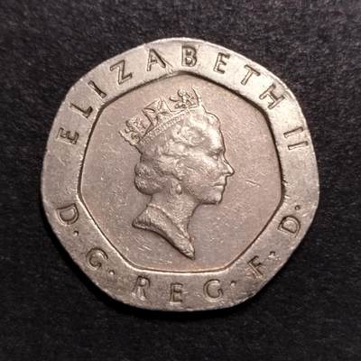 半桥——第十二期，精制币，银币为主，K组 - 英国1989年20便士，汇率1.93