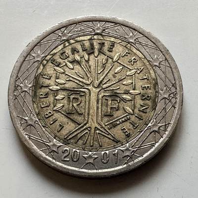 🌹外币初藏🌹🐯2025年第45场  每周二四六晚8️⃣点 接代拍 - 法国2001年2欧元 a