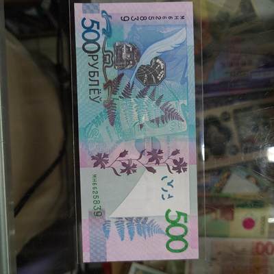 【世界钱币】微拍第176期暨2025年第15期 日本5000樋口一叶黑字AA冠和津田梅子AAAA团购专场 - 2009年白俄罗斯500卢布 全新绝品无47