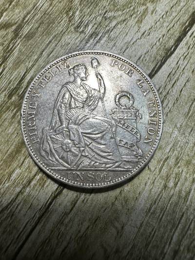中外钱币，章专场 - 秘鲁1索尔大银币，1915年