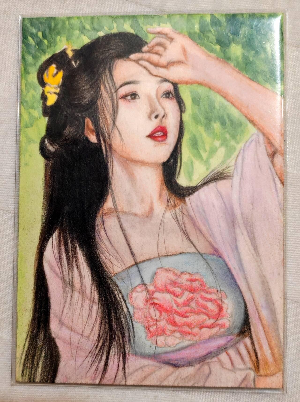 龙虎卡牌第叁陆场 （无佣金，满120包邮，欢迎送拍） 【手绘】望眼 画师：郝