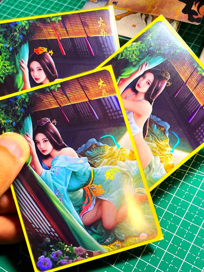 显眼宝 第13期  套卡散配专场 - 燎原卡牌 乱世红颜 大乔 金彩一套三张