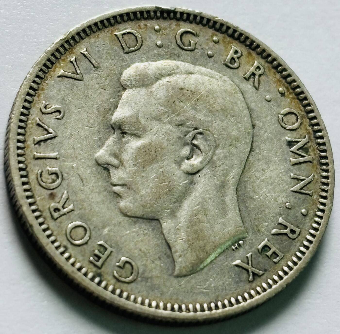 文馨钱币收藏第 242 场，各国古铜币，英系场 1943 年英国 1 先令银币