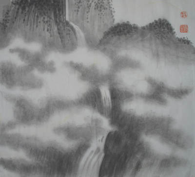 中国美术学院校友专场一 - 吕志泽《云山飞瀑》