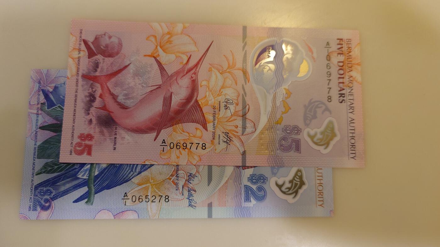 【世界钱币】微拍第177期暨2025年第16期  多款新老库存低价起拍 2024年百慕大2+5元 塑料钞全新绝品一对尾2同号 全程无4尾号78