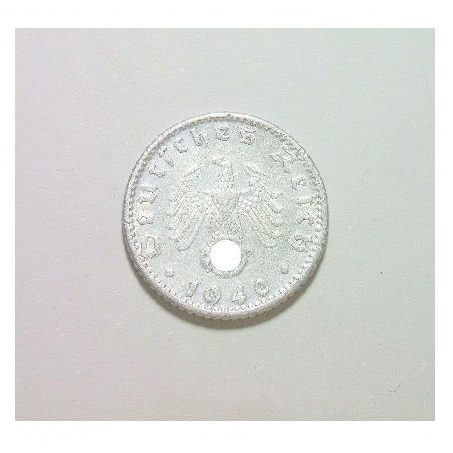 德国第三帝国1940年D版50芬尼 极美品