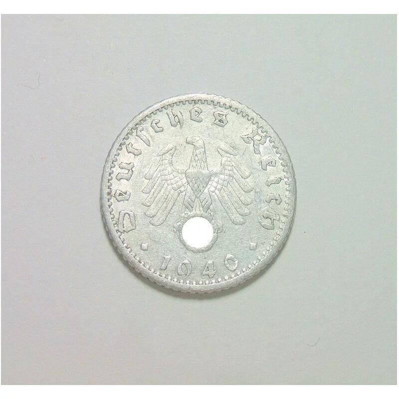 德国第三帝国1940年F版50芬尼 极美品