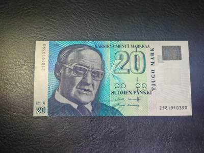 芬兰 1993年 20马克 无47 全新UNC - 芬兰 1993年 20马克 无47 全新UNC