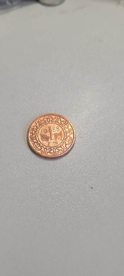 2025第十六期  苏里南1分硬币 1988年版 