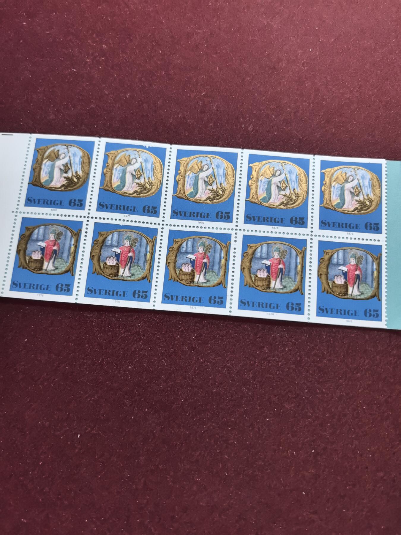 联合阁邮币社™ ——“精品多国邮品” 瑞典 1976 圣诞节 中世纪书籍插图 