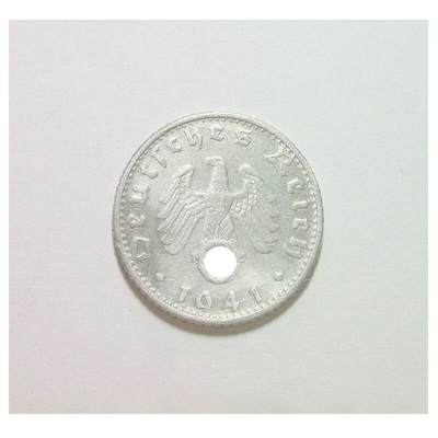 德国第三帝国1941年B版50芬尼 好品 - 德国第三帝国1941年B版50芬尼 好品