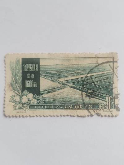 邮票专场 1957年 治理黄河远景纪念邮票。