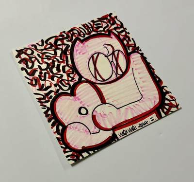零元拍：歪歪亲笔签名亲绘原画色卡，尺寸：17CMX18CM，不是复制画哦 - 零元拍：歪歪亲笔签名亲绘原画色卡，尺寸：17CMX18CM，不是复制画哦