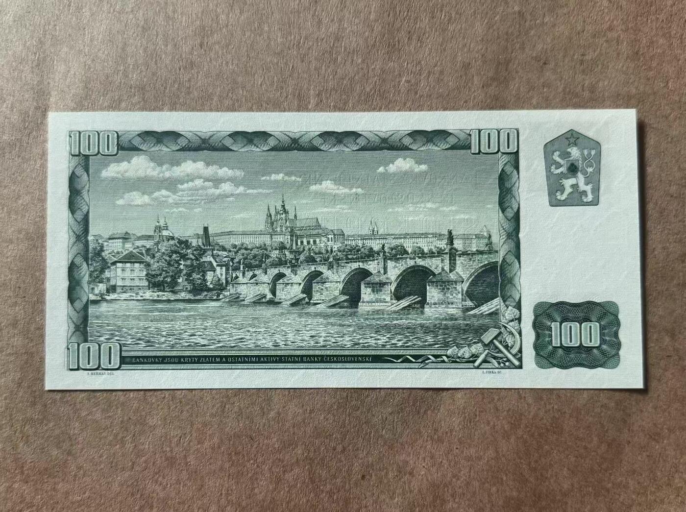 【礼羽收藏】🌏世界钱币拍卖第86期 捷克斯洛伐克 1961年100克朗 全新UNC
