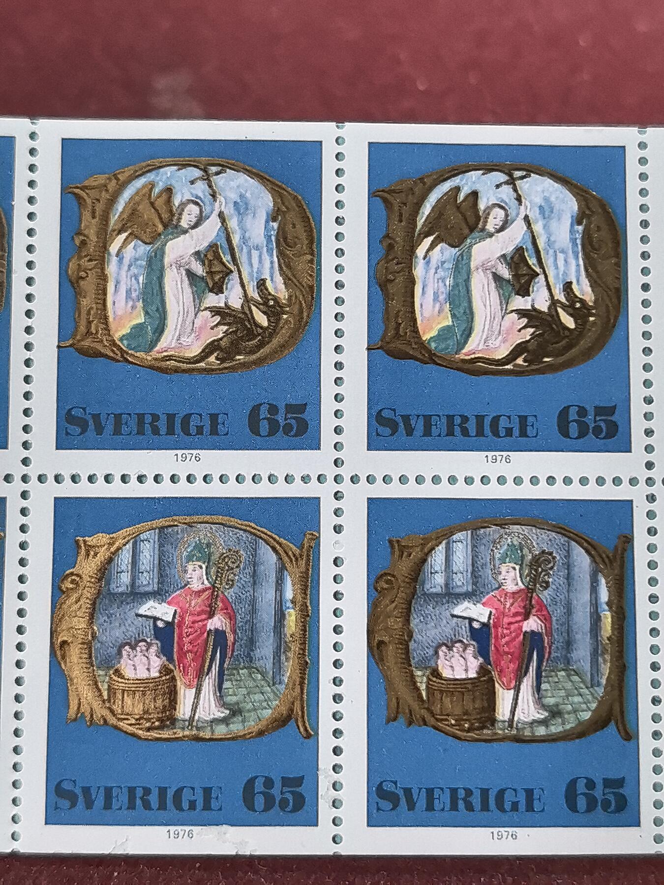 联合阁邮币社™ ——“精品多国邮品” 瑞典 1976 圣诞节 中世纪书籍插图 