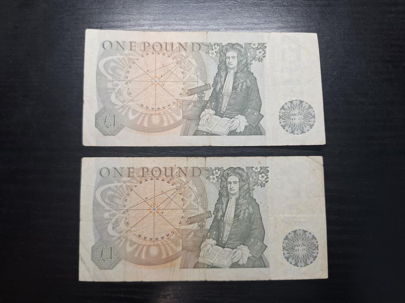 博彦收藏 5月14日 8点钱币专场 英国1镑2张 流通品