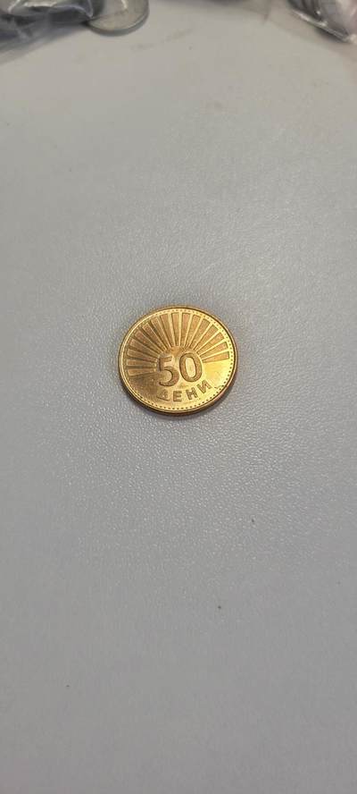 2025第十六期  北马其顿共和国1993年初版纯铜50丹尼硬币(海鸥)