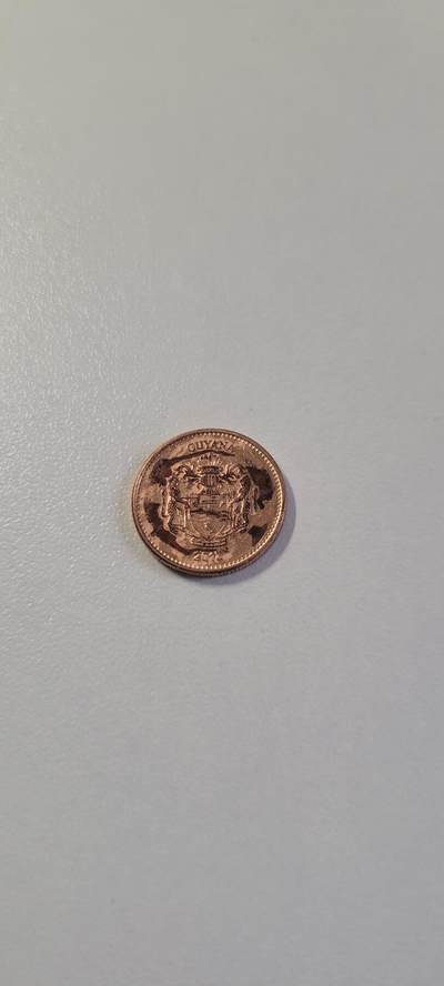 2025第十六期  圭亚那2012年1元钢镀铜硬币 水稻 
