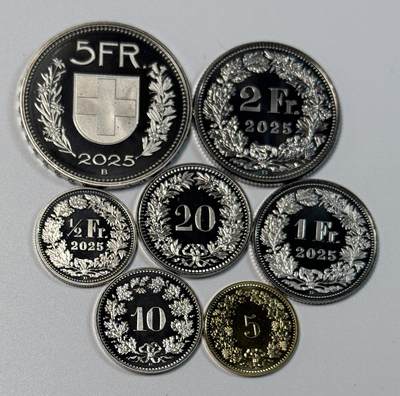S&S Numismatic世界钱币-拍卖 第111期  - 瑞士2025年7枚套币