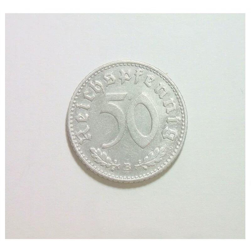 德国第三帝国1941年B版50芬尼 好品