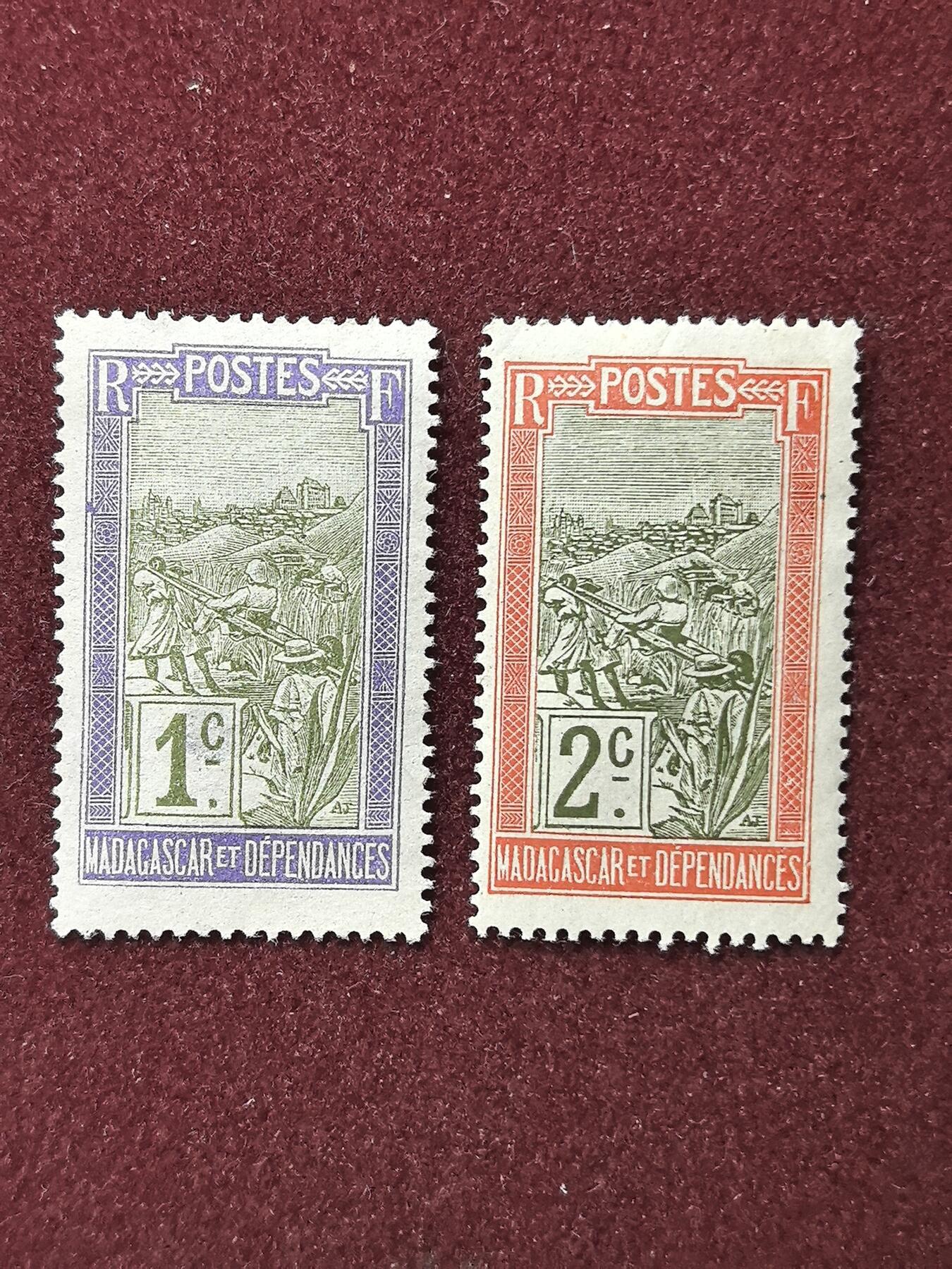 联合阁邮币社™ ——“精品多国邮品” 法属几内亚 坐轿子的人 1913