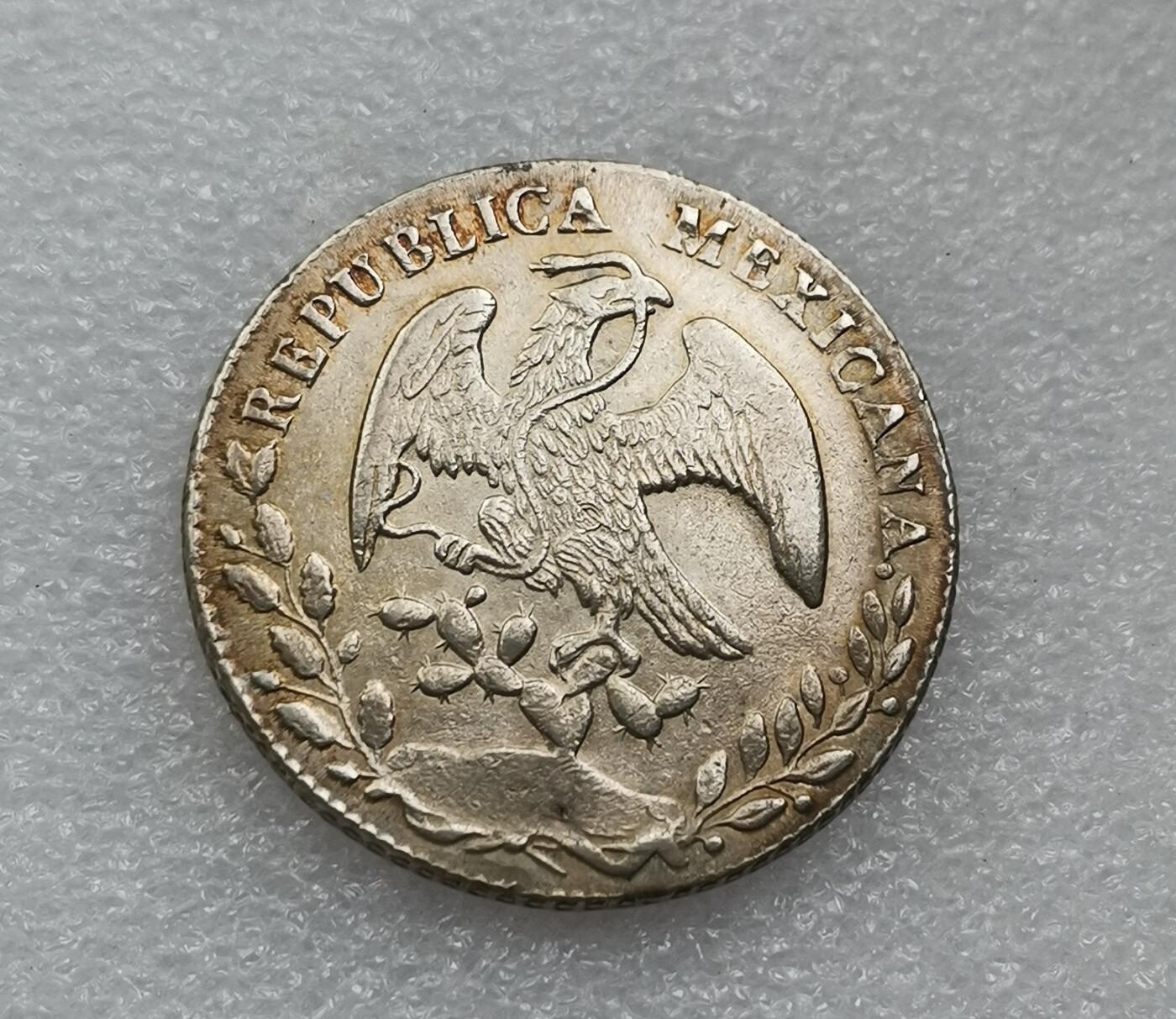 瓶子🏺第189期拍卖会  墨西哥1886年Pi厂鹰洋  环彩带光好品
