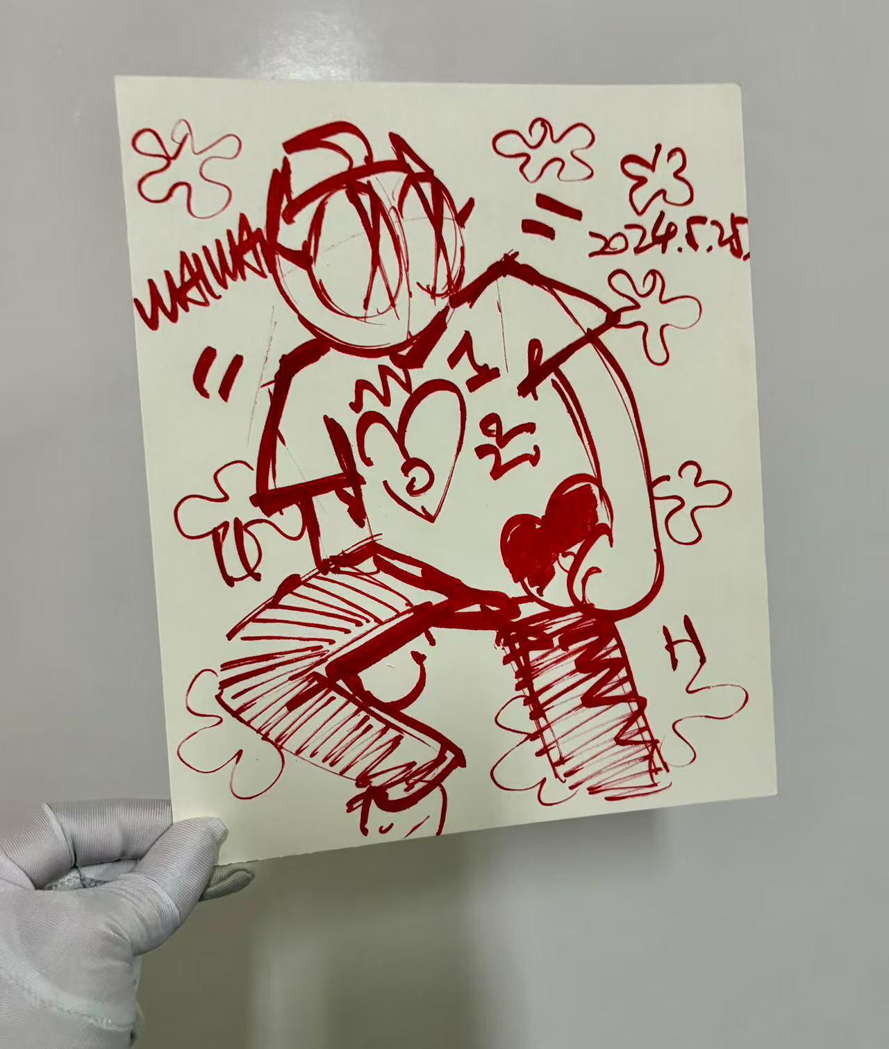 零元拍：歪歪亲绘原画色卡，尺寸：18CMX21CM，不是复制画哦