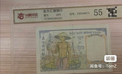 珍品--东方汇理银行1949年1皮雅斯特珍稀补号纸币 - 珍品--东方汇理银行1949年1皮雅斯特珍稀补号纸币