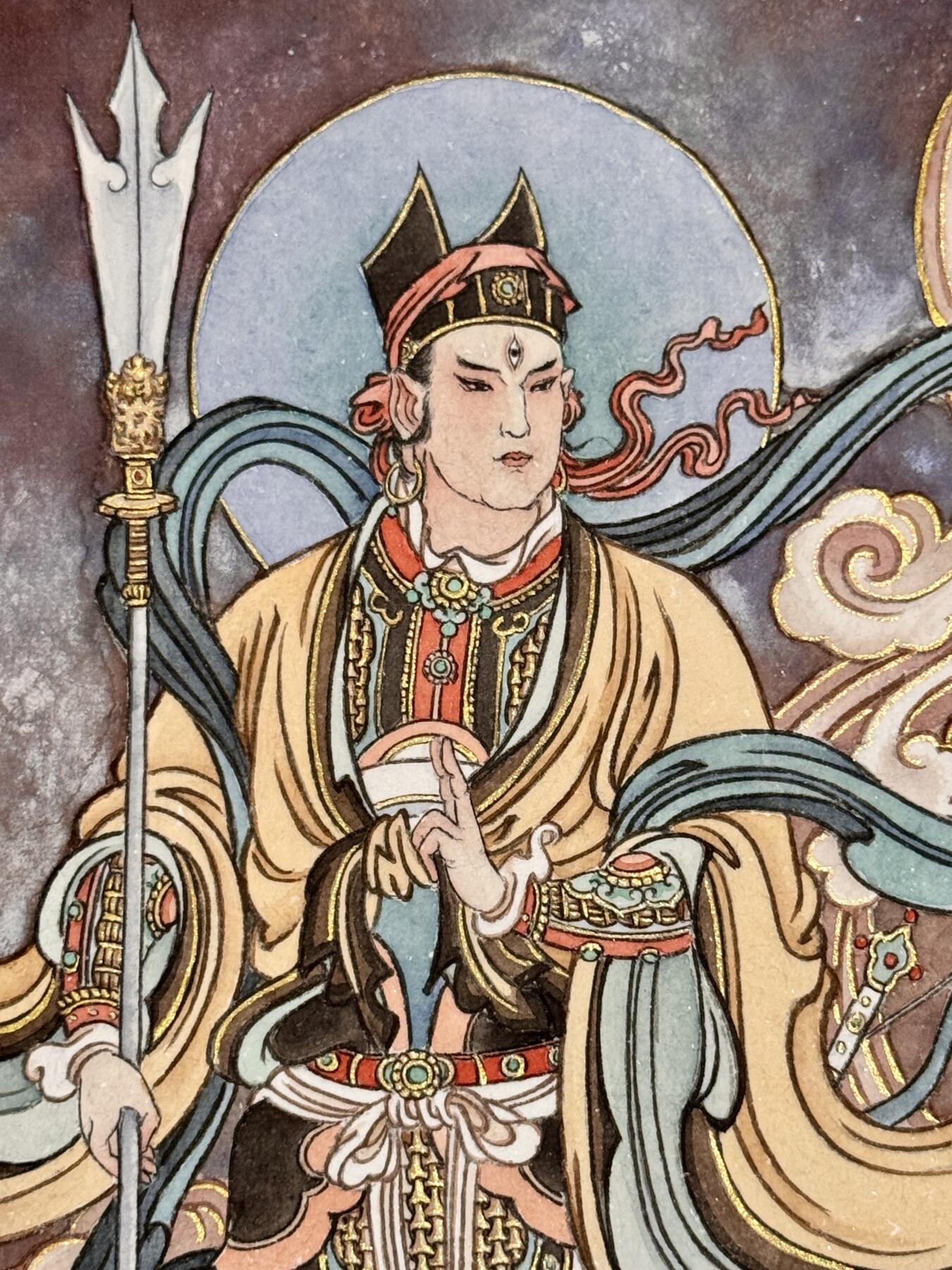 白泽拍卖卡牌手绘专场第17期中福卡展专拍（首夏犹清和，芳草亦未歇） 2025 冯涛手绘画 清源妙道真君宝像 尺寸：21m*30cm