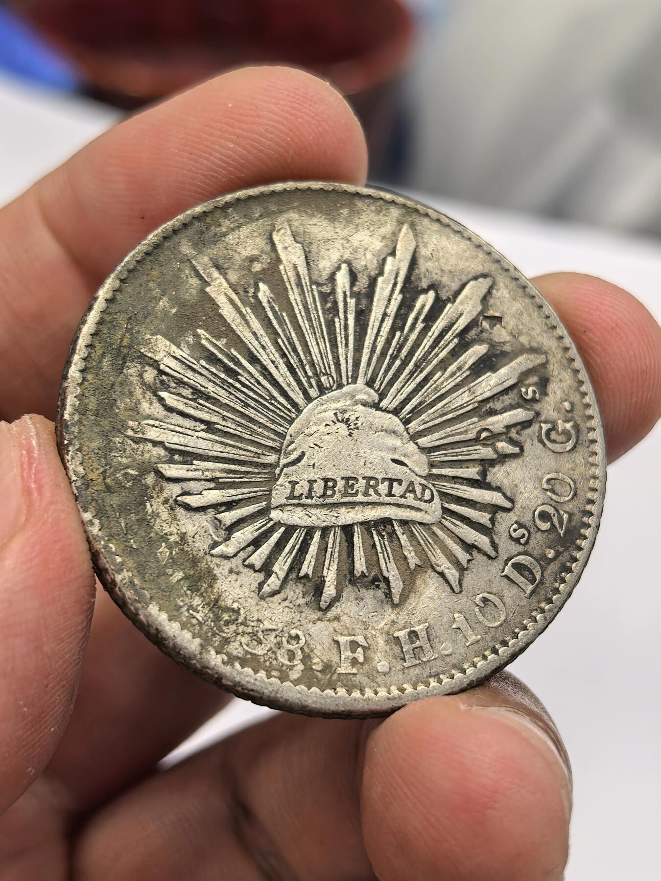 博洋堂世界钱币拍卖第122期（全场包邮） 墨西哥花边鹰洋1858MO MH