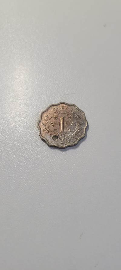 2025第十六期  英属印度1945年乔治六世1安娜多边形铜币