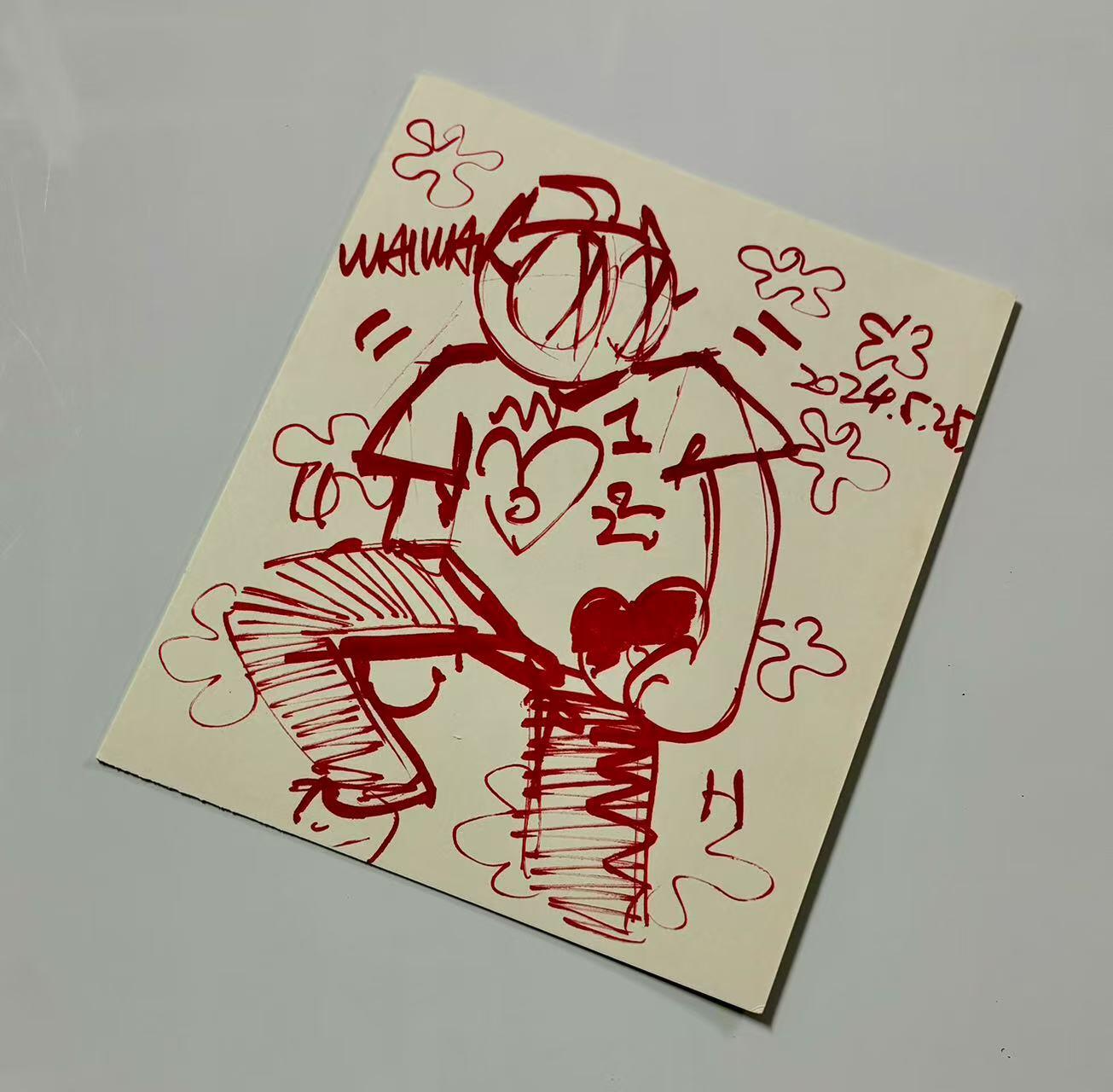零元拍：歪歪亲绘原画色卡，尺寸：18CMX21CM，不是复制画哦