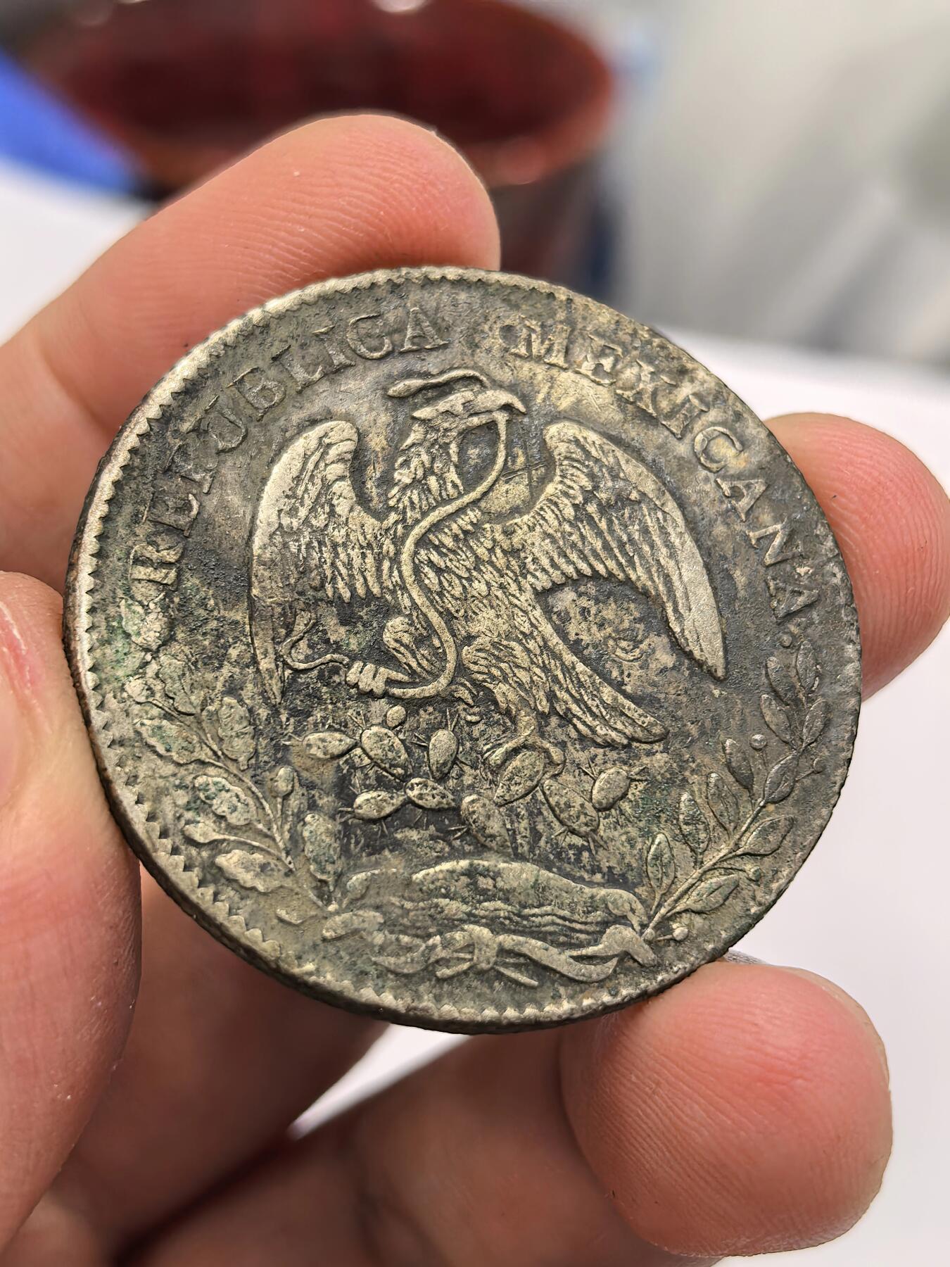 博洋堂世界钱币拍卖第122期（全场包邮） 墨西哥花边鹰洋1858MO MH