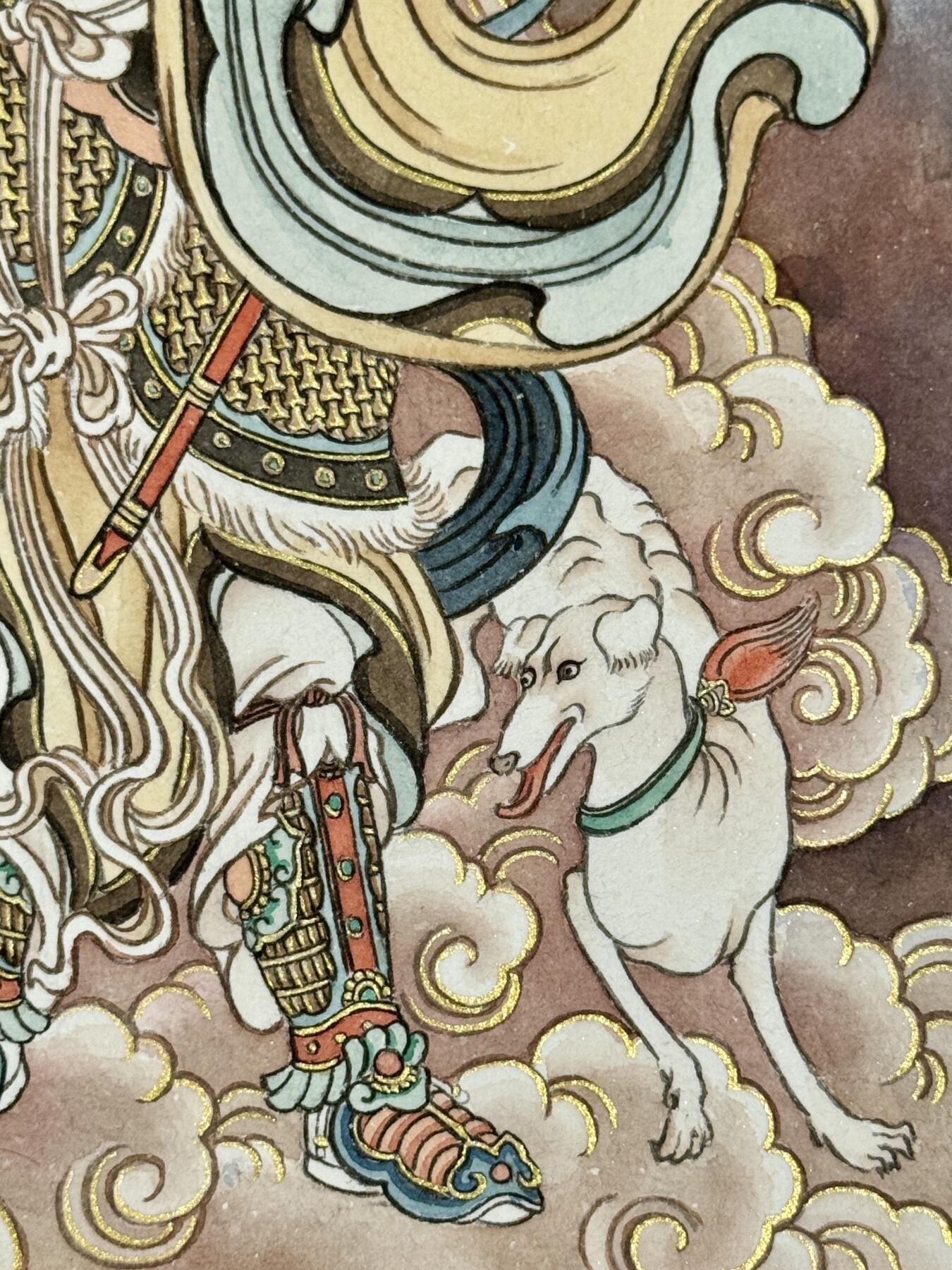 白泽拍卖卡牌手绘专场第17期中福卡展专拍（首夏犹清和，芳草亦未歇） 2025 冯涛手绘画 清源妙道真君宝像 尺寸：21m*30cm