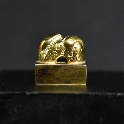 【良泉】【直播场】第三十五期，172组 银器、银饰、西方古代钱币专场，8月7日晚19.30点开拍！ - 【日本】【纯银】鎏金，蛇钮“汉倭奴国王”摹刻金印，78克