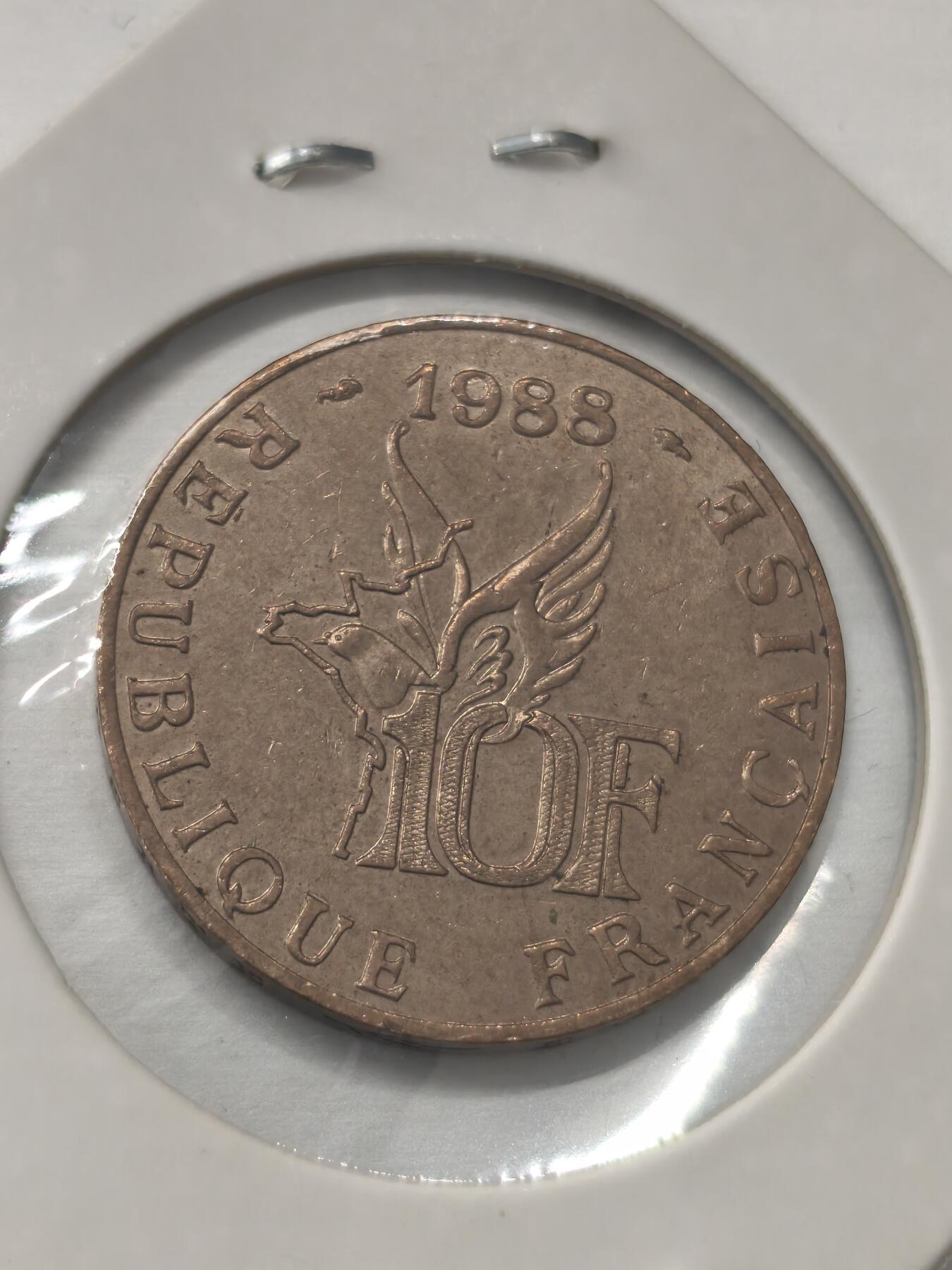 Krab外币市集Vol.9 法国1988年10法郎飞行员罗兰纪念币