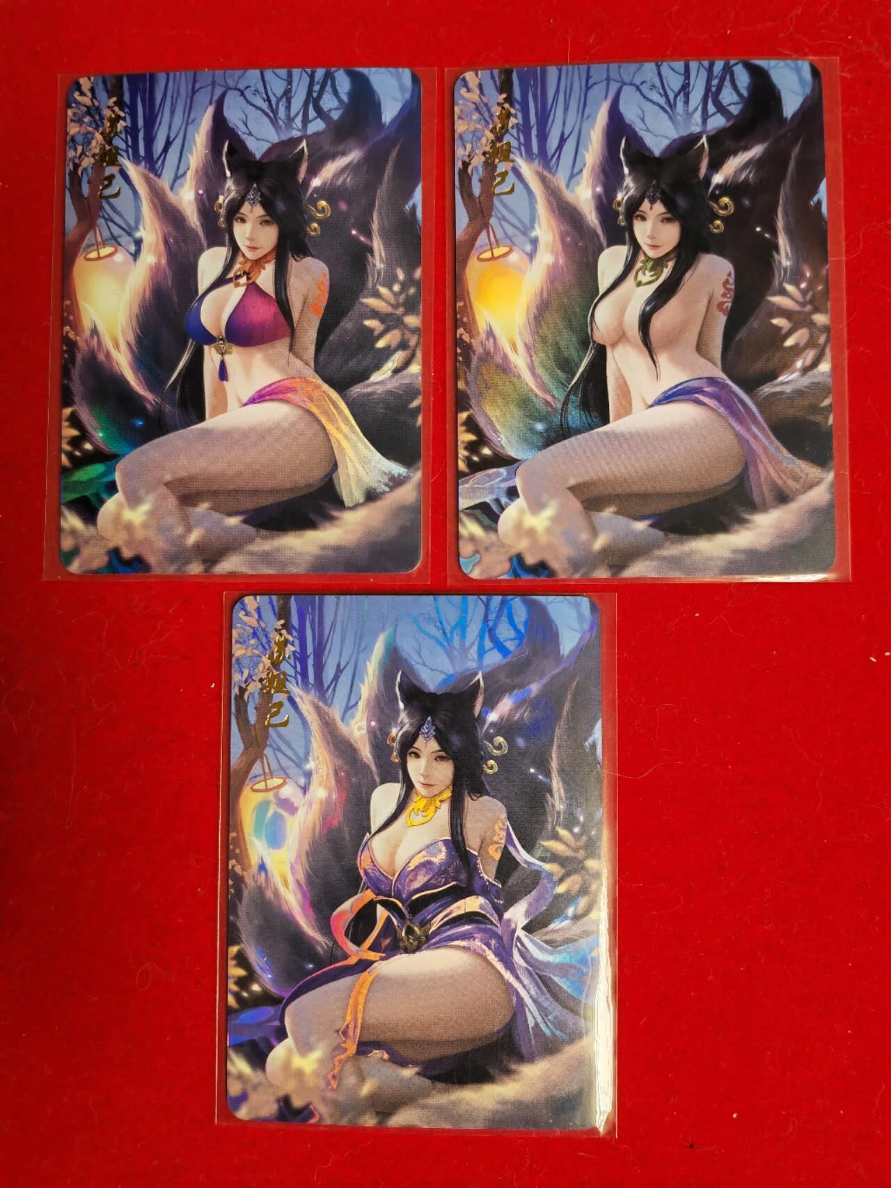 阳大大卡牌超级大甩拍第52期（周五晚上九点截拍，持续收拍品，进群福利早知道） 燎原卡牌-群芳录-苏妲己-1套3张-彩闪