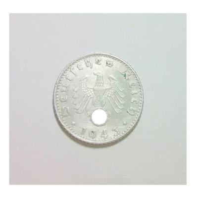 稀年 德国第三帝国1943年G版50芬尼 极美品 - 稀年 德国第三帝国1943年G版50芬尼 极美品