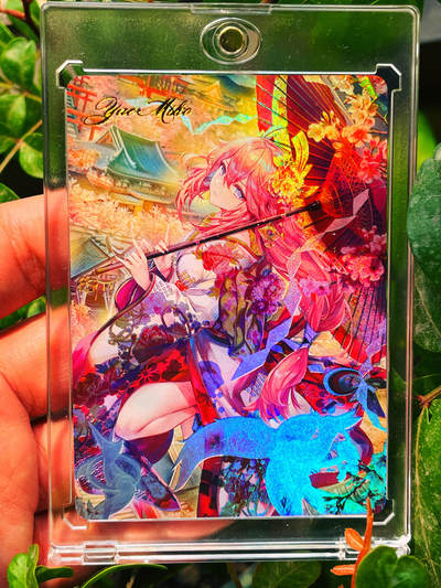 【带卡砖】燎原卡牌 T画师系列 浮雕金彩卡 原神八重神子