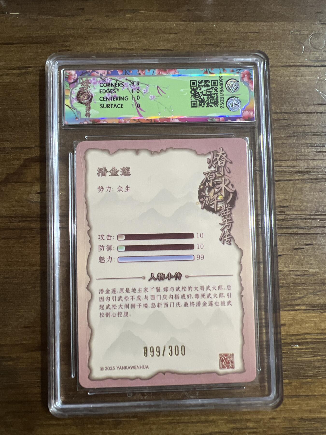 阳大大卡牌超级大甩拍第53期（周五晚上九点截拍，持续收拍品，进群福利早知道） 【浮雕折光】焱卡文化 水浒群芳传 潘金莲 浮雕折光  099/300 10分G099