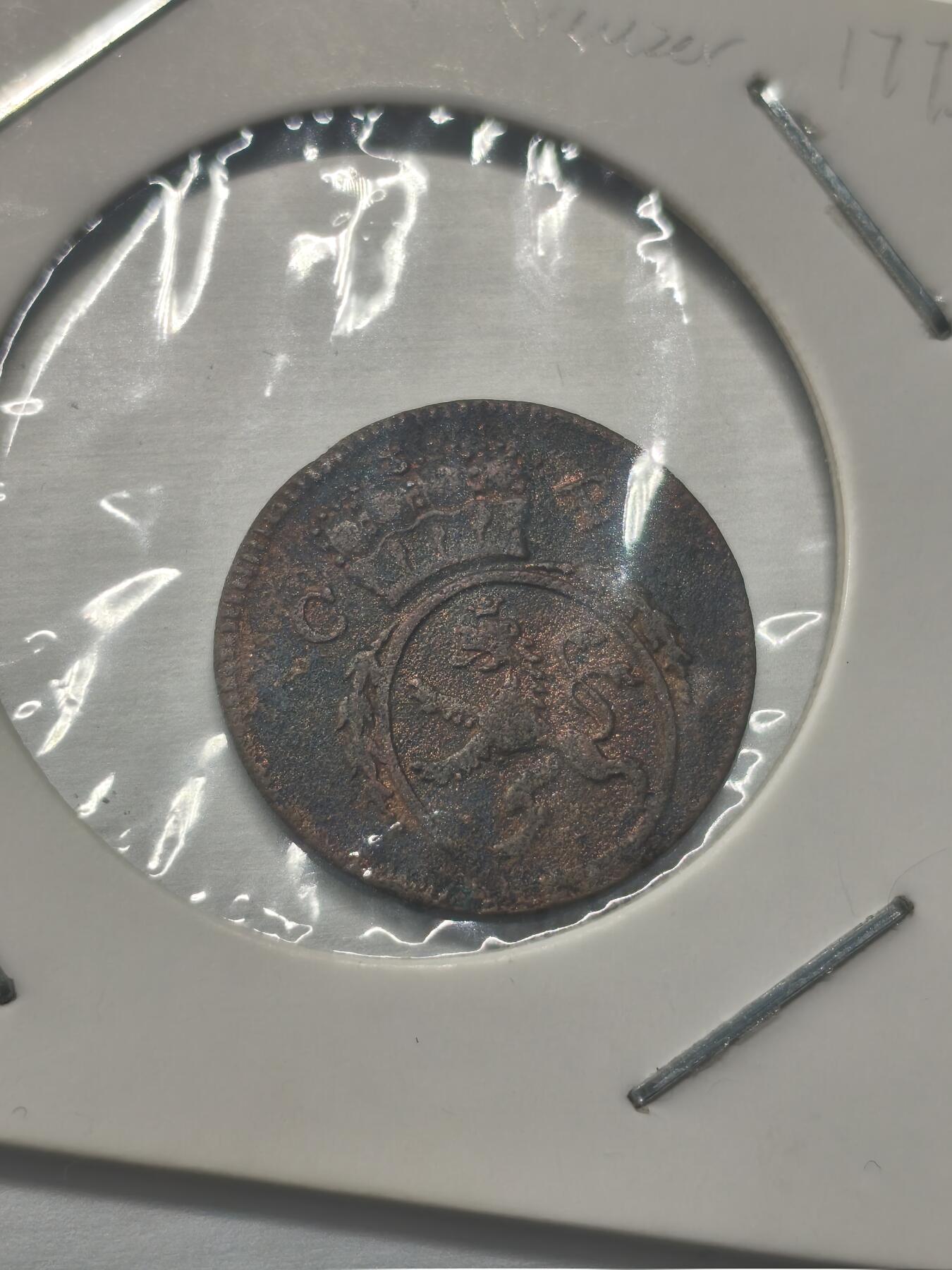 Krab外币市集Vol.9 德国邦币-1773年1/4K铜币