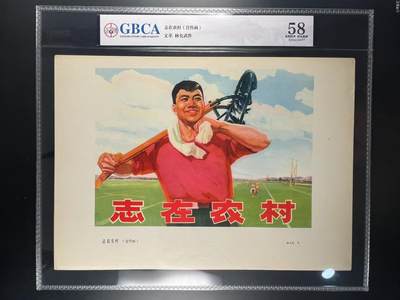 公博评级宣传画，特殊年代发行，都有口号 - 公博评级，特殊时期宣传画    《志在农村》，这是一张宣传画
