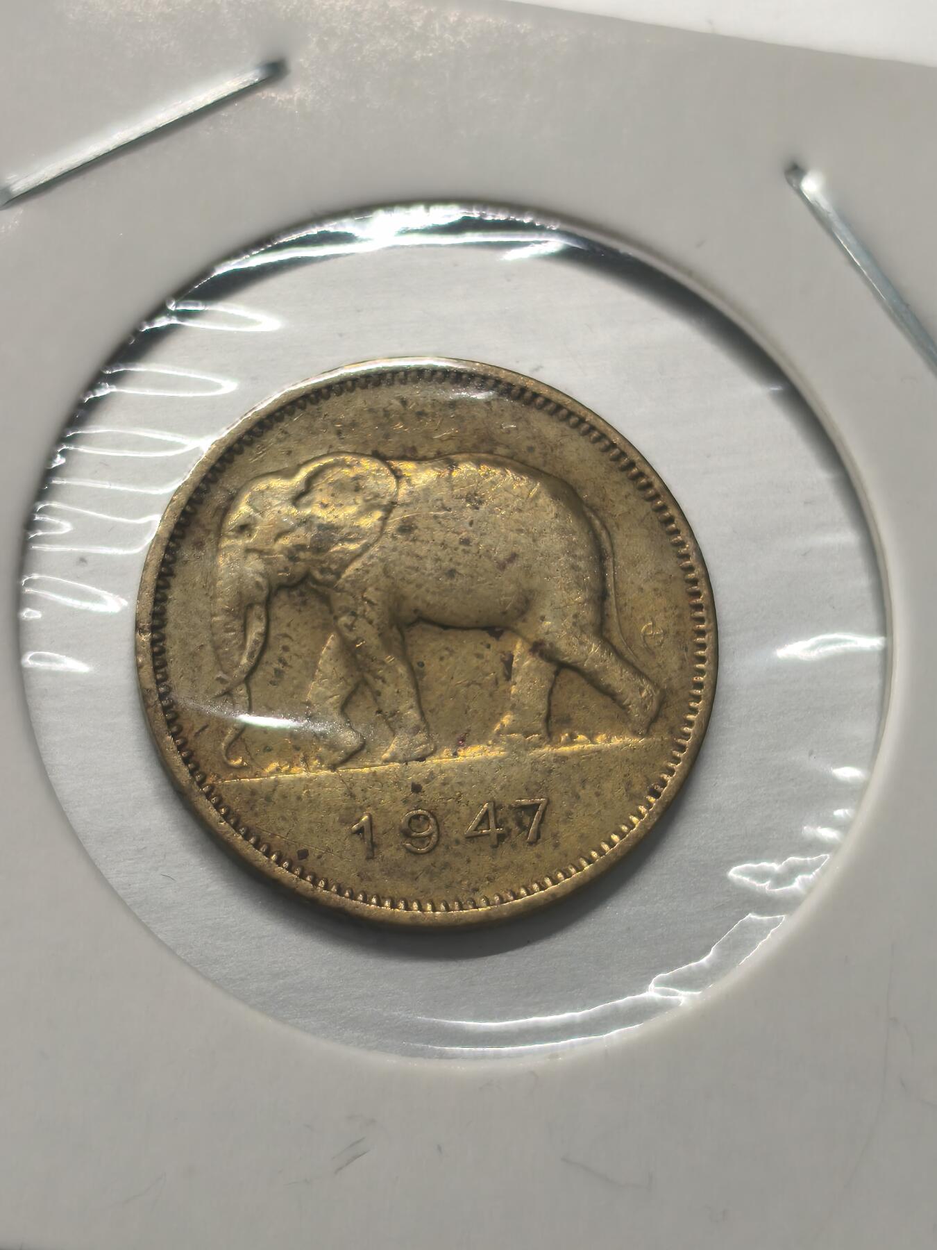 Krab外币市集Vol.9 比利时属刚果1947年2法郎