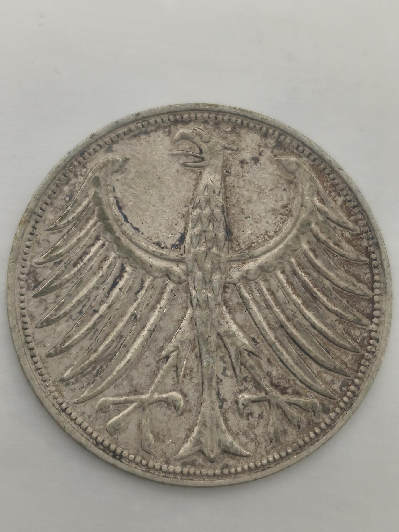 Krab外币市集Vol.9 德国1951年D厂5马克