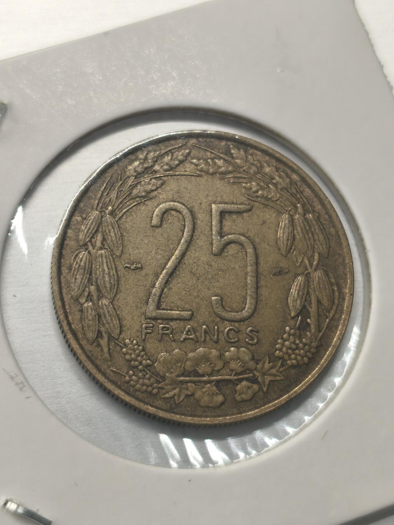 Krab外币市集Vol.9 法属赤道非洲-喀麦隆1958年25法郎