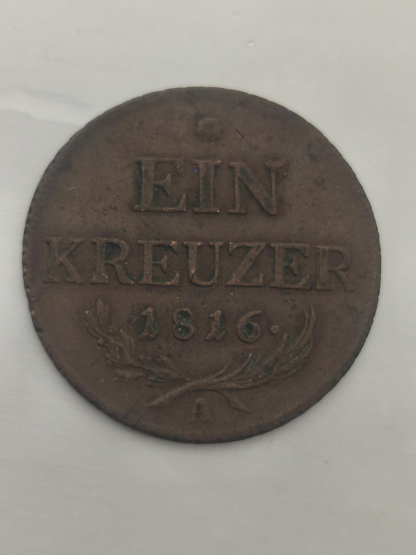 Krab外币市集Vol.9 奥地利1816年1科鲁泽