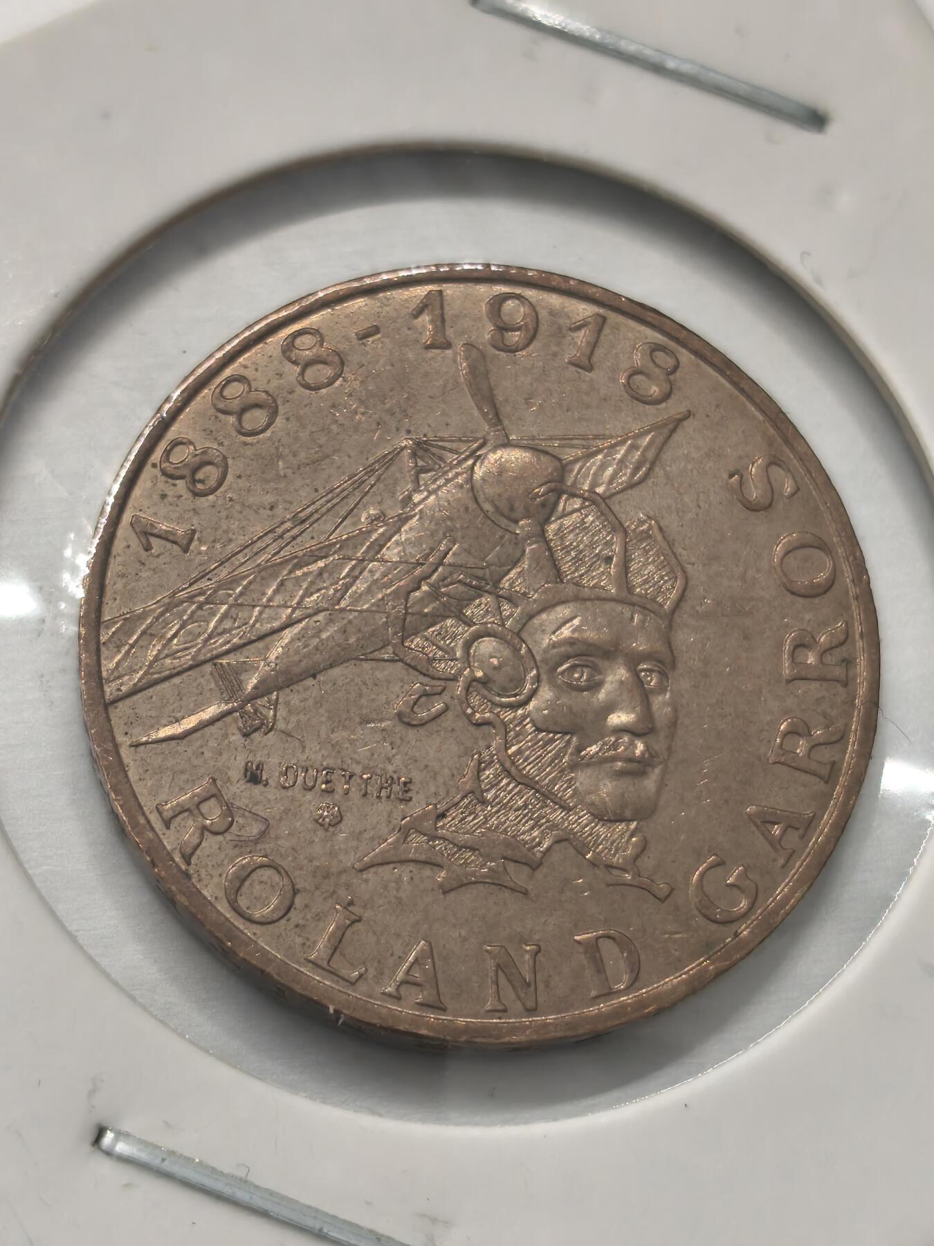 Krab外币市集Vol.9 法国1988年10法郎飞行员罗兰纪念币